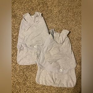 Halo® Sleepsack® Swaddle, 100% Cotton, Heather Gray, Newborn, Unisex, 0-3 Months